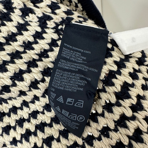 Tommy Hilfiger White and Navy Knitted Cardigan - Picture 7 of 7